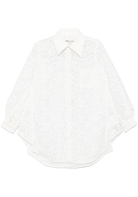 Camicia in pizzo guipure in bianco Comme des garcons  - donna COMME DES GARCONS | Camicie | GNB0171